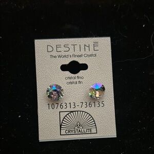 Destine Crystal Stud Earrings